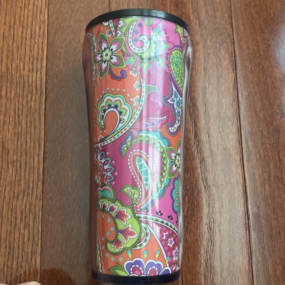 Vera Bradley Pink Paisley Tumbler Travel Mug with Flip Lid - Picture 8 of 12